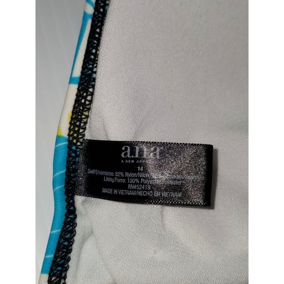 a.n.a  Womens Halter Color Full Floral Print Bikini Swim top Size 14 1326 - Picture 5 of 6